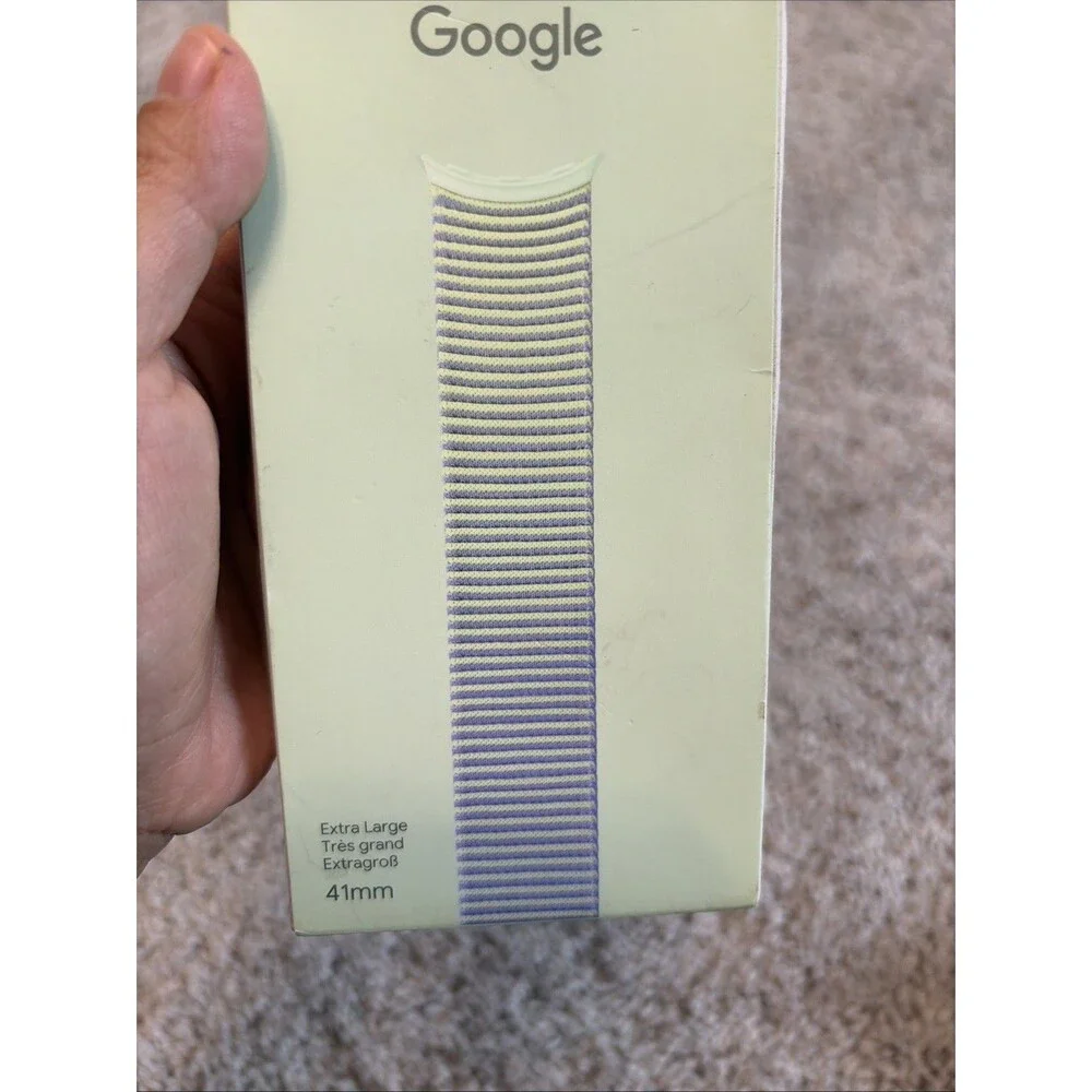 Google Pixel Watch Stretch Band 41mm Extra Large XL - Sage Green / Purple NEW